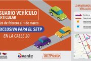 Entre 26 de Febrero y 1 de Marzo la Calle 20 se habilita para tránsito exclusivo de buses y bicicletas